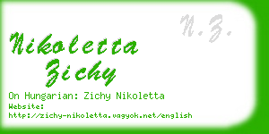 nikoletta zichy business card